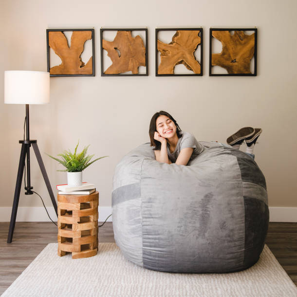 Comfort Research Big Joe Large Teardrop Foam Filled Bean Bag Chair with